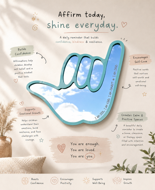 Affirmation mirror - Shaka symbol