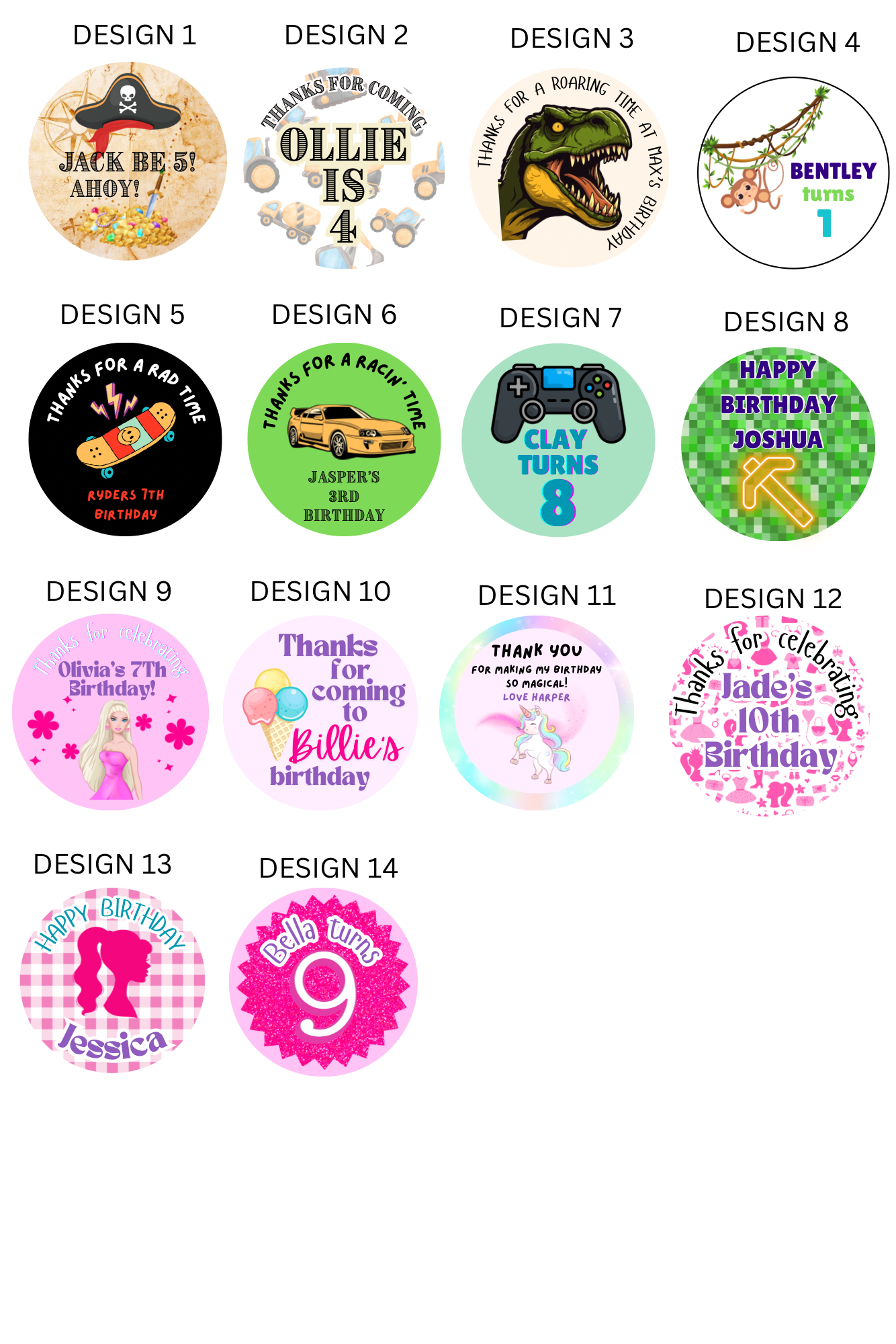 Personalised lollipops