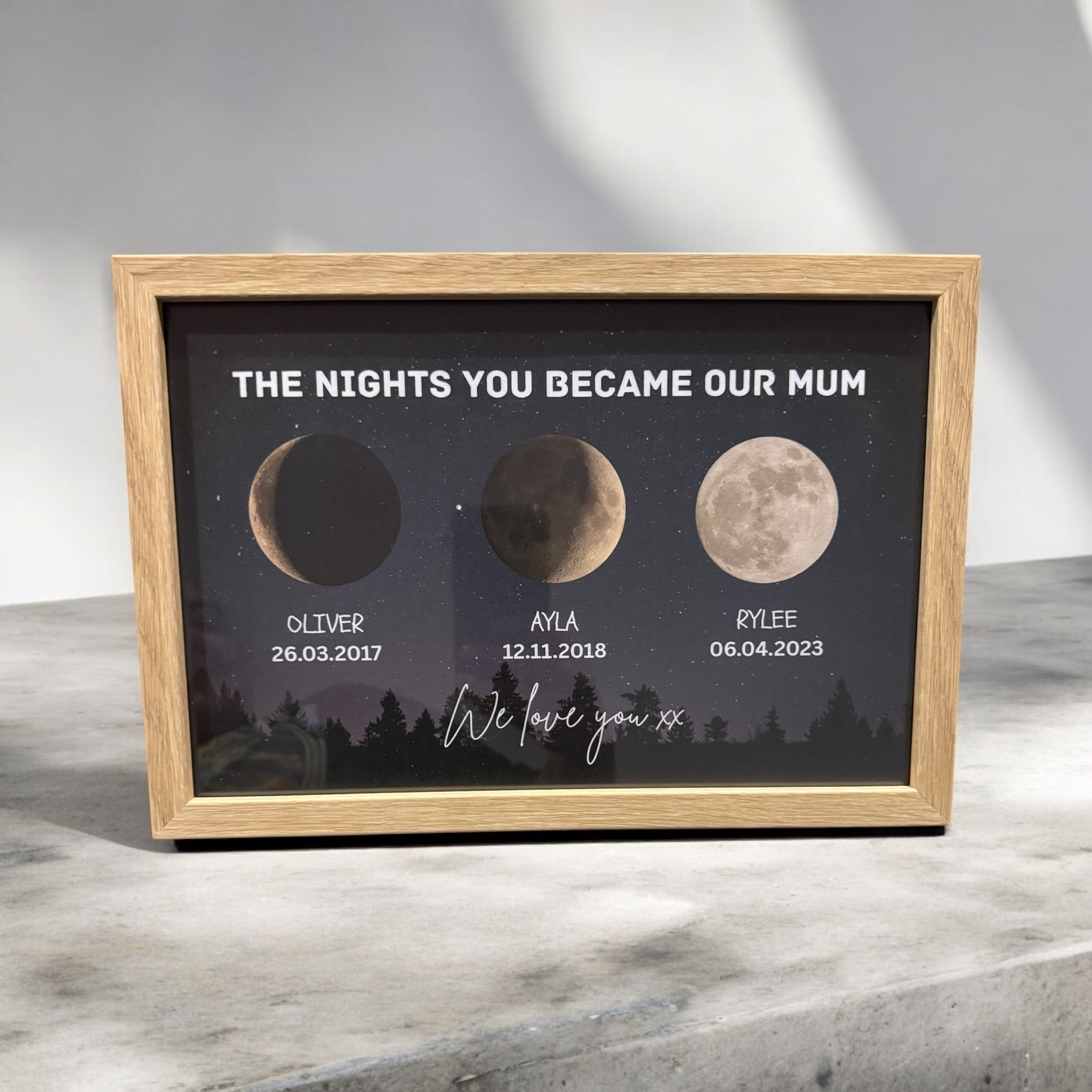 Personalised Moon Phase print