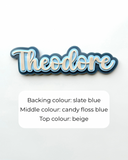 Triple layer name plaque - font 3