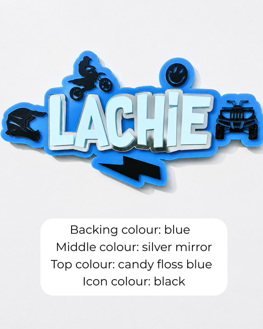 Motorbike Name Plaque
