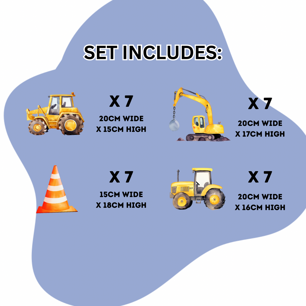 Construction wall decals