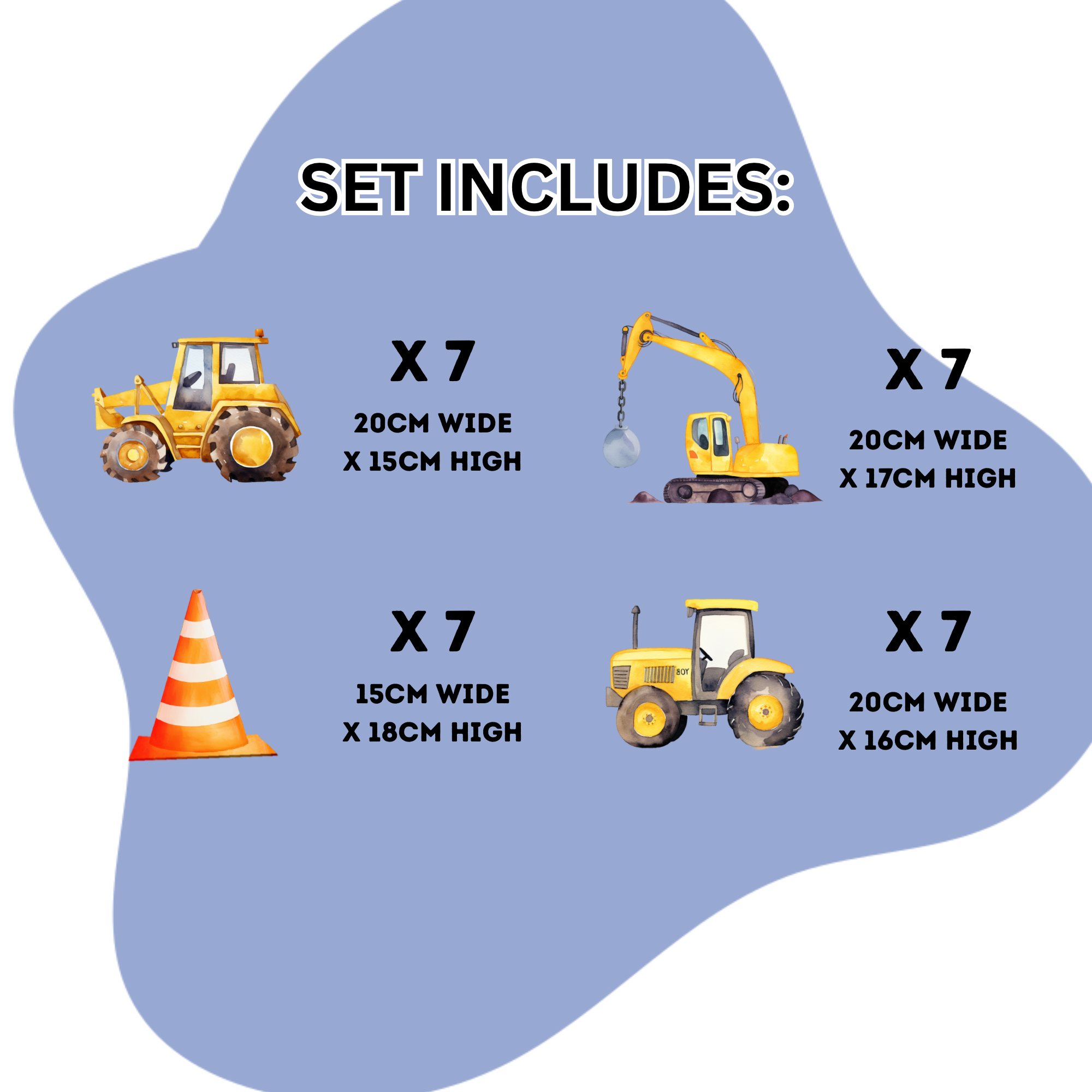 Construction wall decals