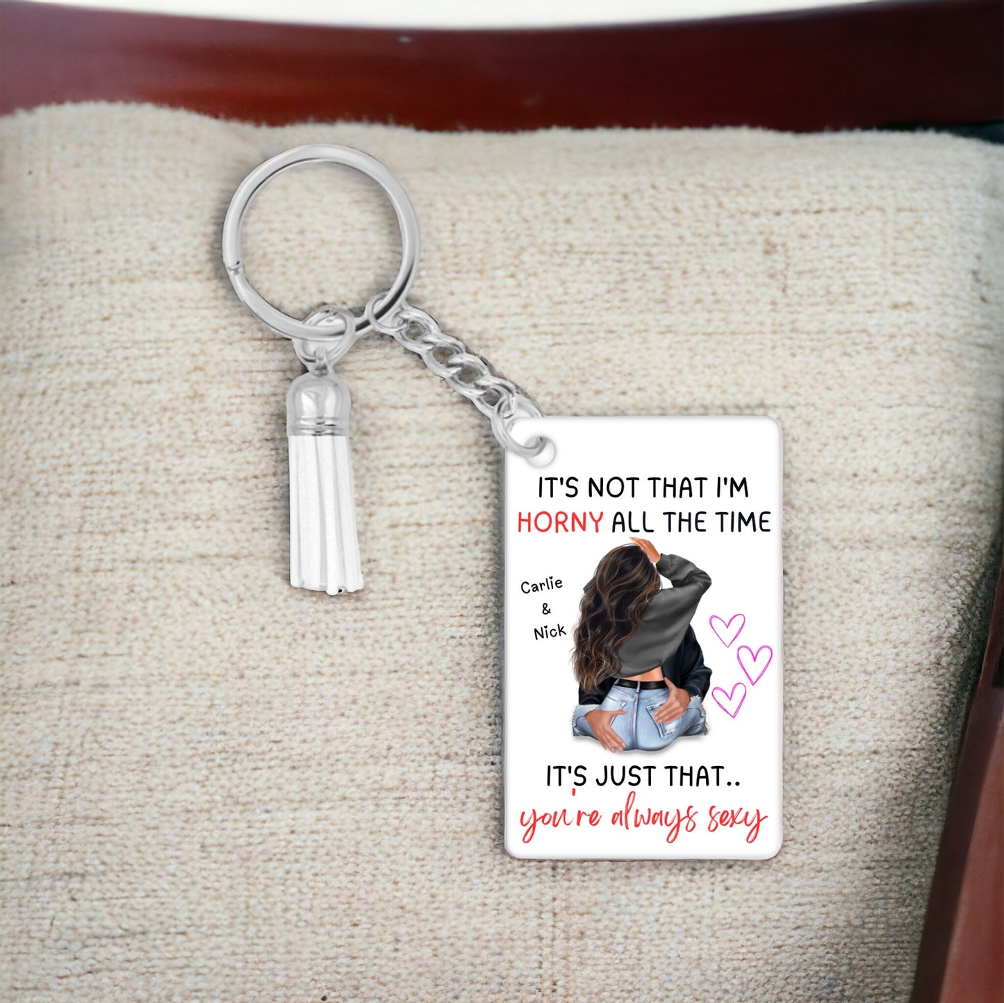 Adult couple keyring