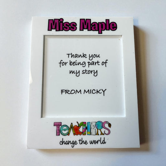 Personalised teachers sticky note holder