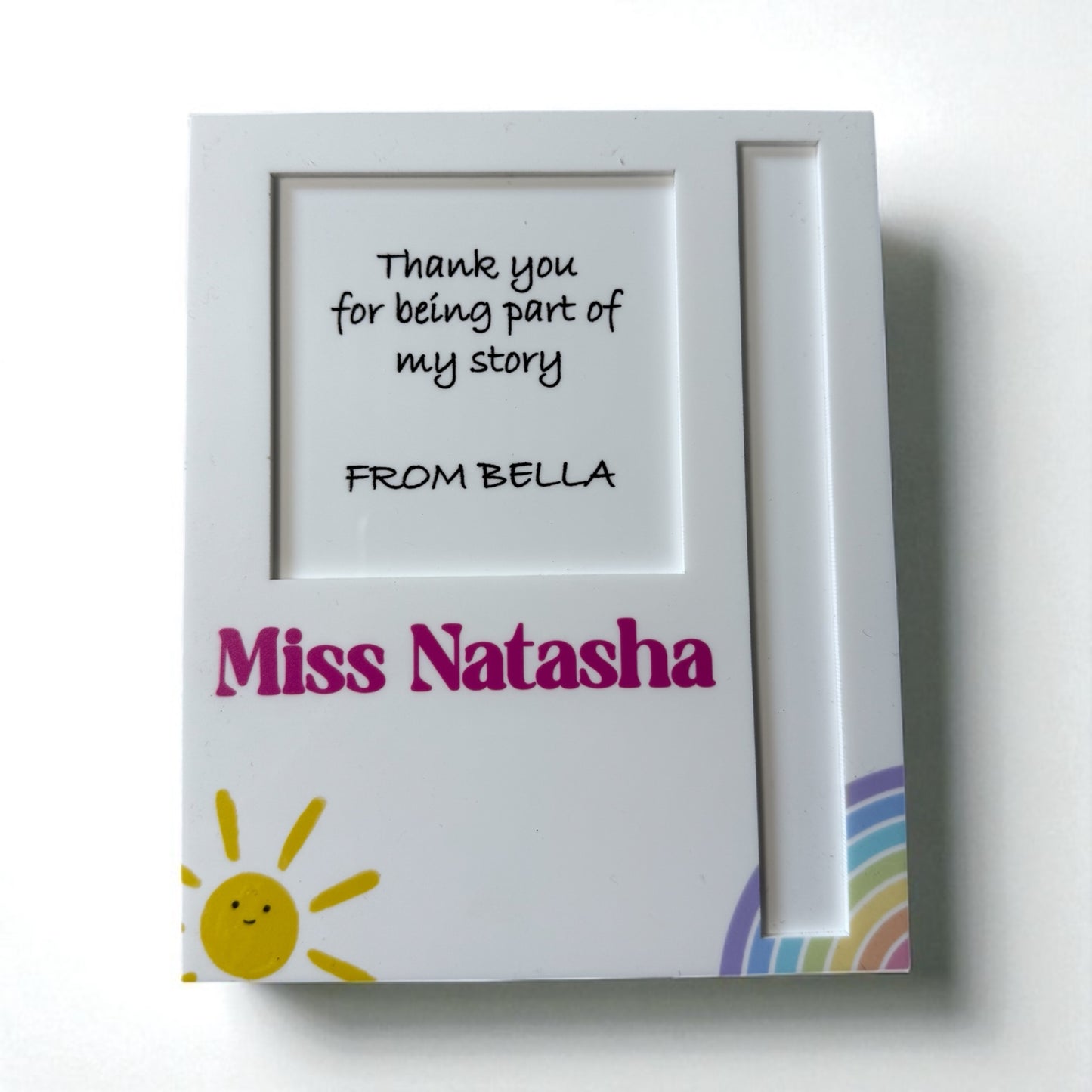 Personalised teachers sticky note & pen holder