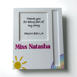 Personalised teachers sticky note & pen holder