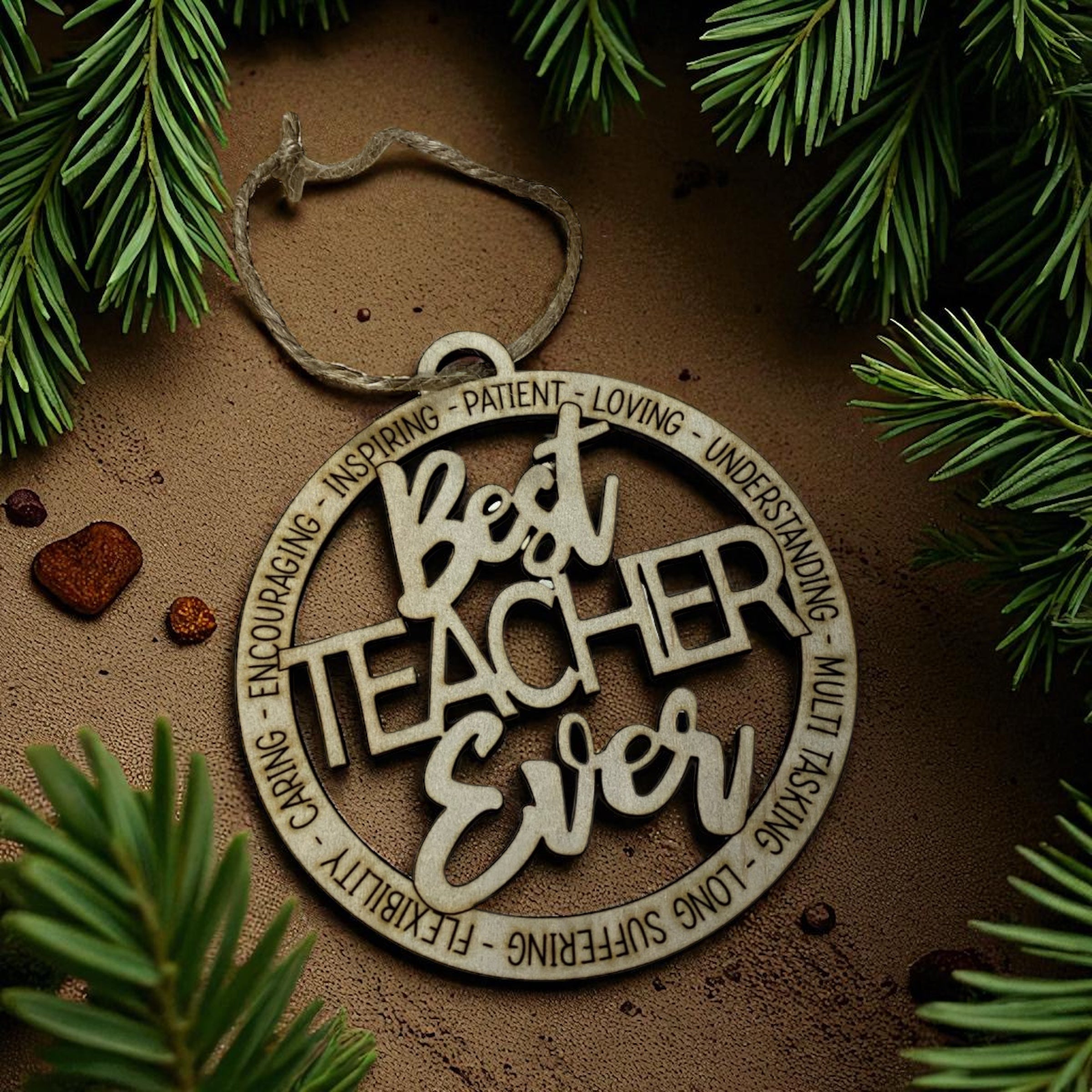 Teacher tree ornament