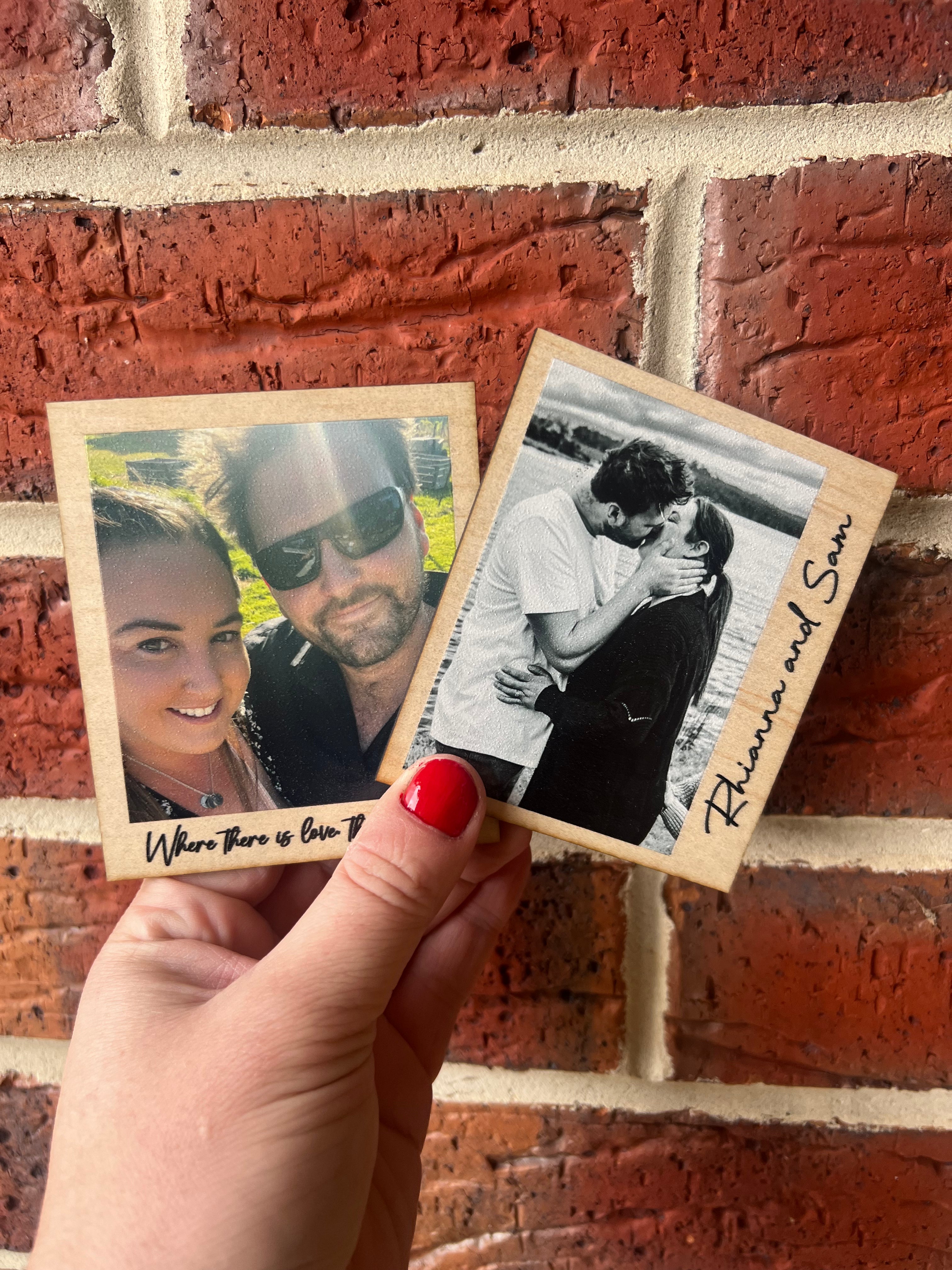 Wooden photo magnets - 4 Little Dreamers