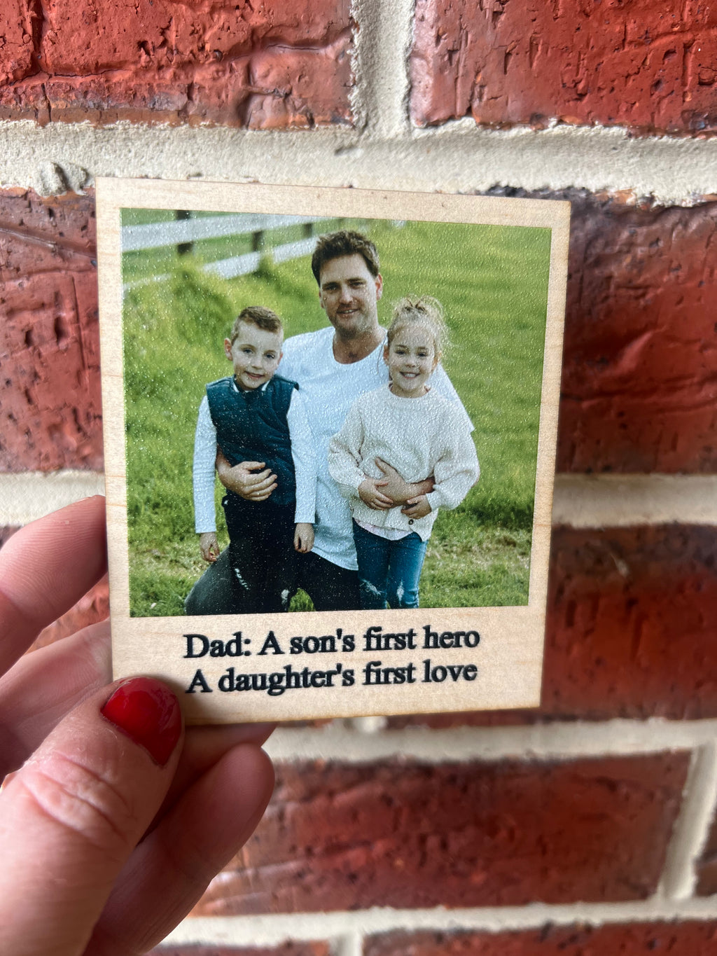 Wooden photo magnets - 4 Little Dreamers