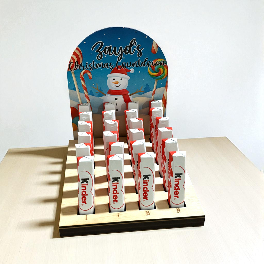 Kinder chocolate countdown board