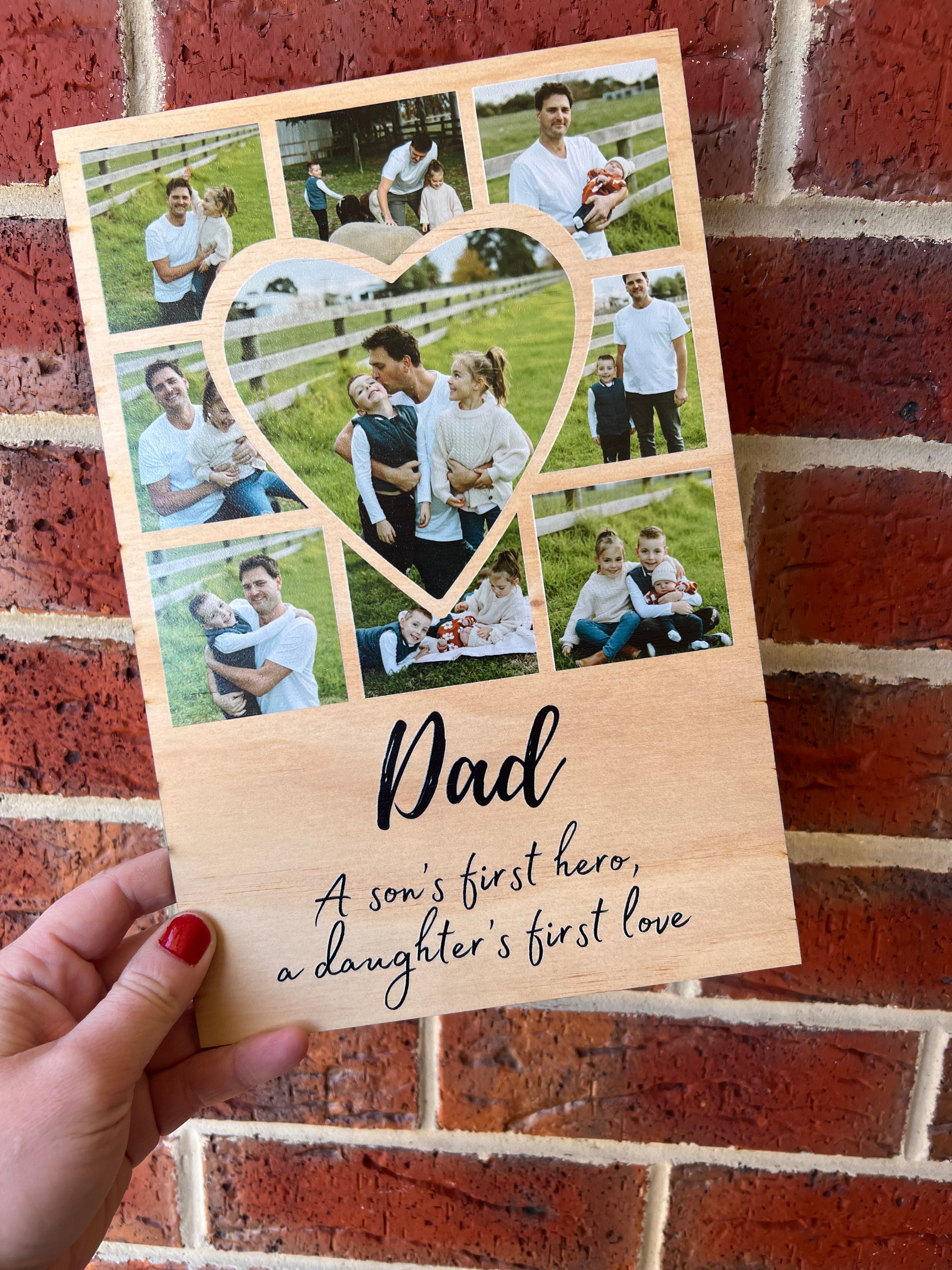 Dad - photo plaque - 4 Little Dreamers