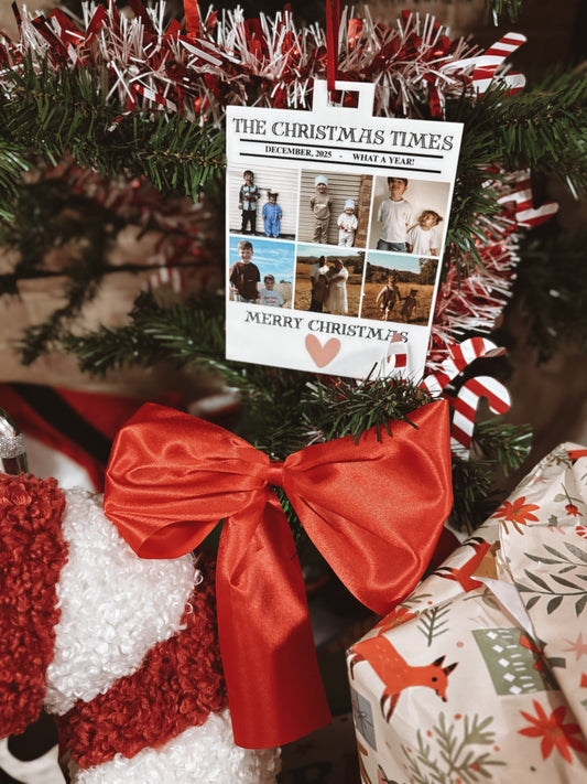 The Christmas Times - photo ornament