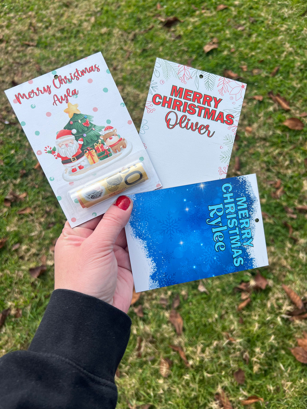 Christmas personalised money holders - 4 Little Dreamers