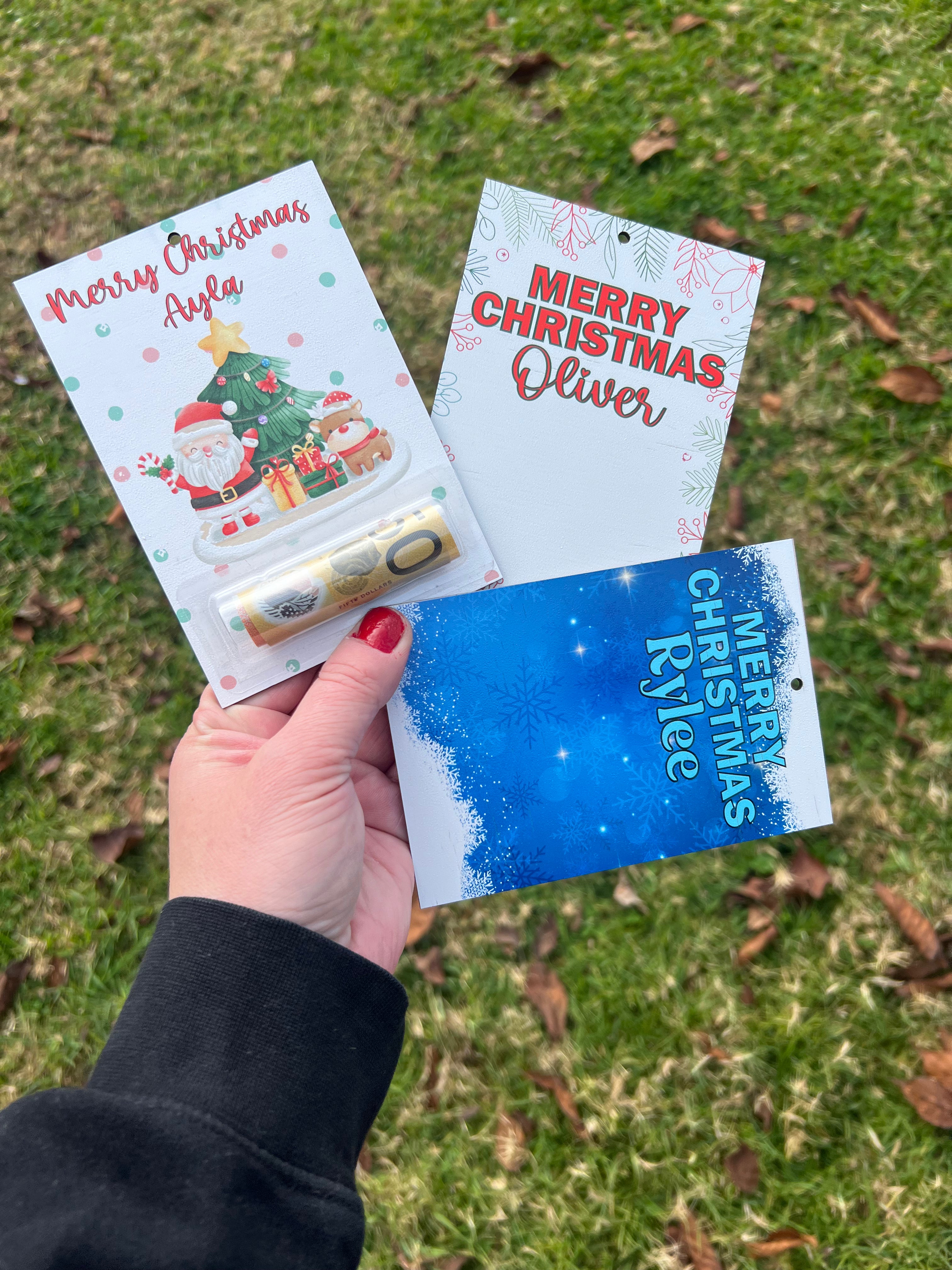 Christmas personalised money holders - 4 Little Dreamers