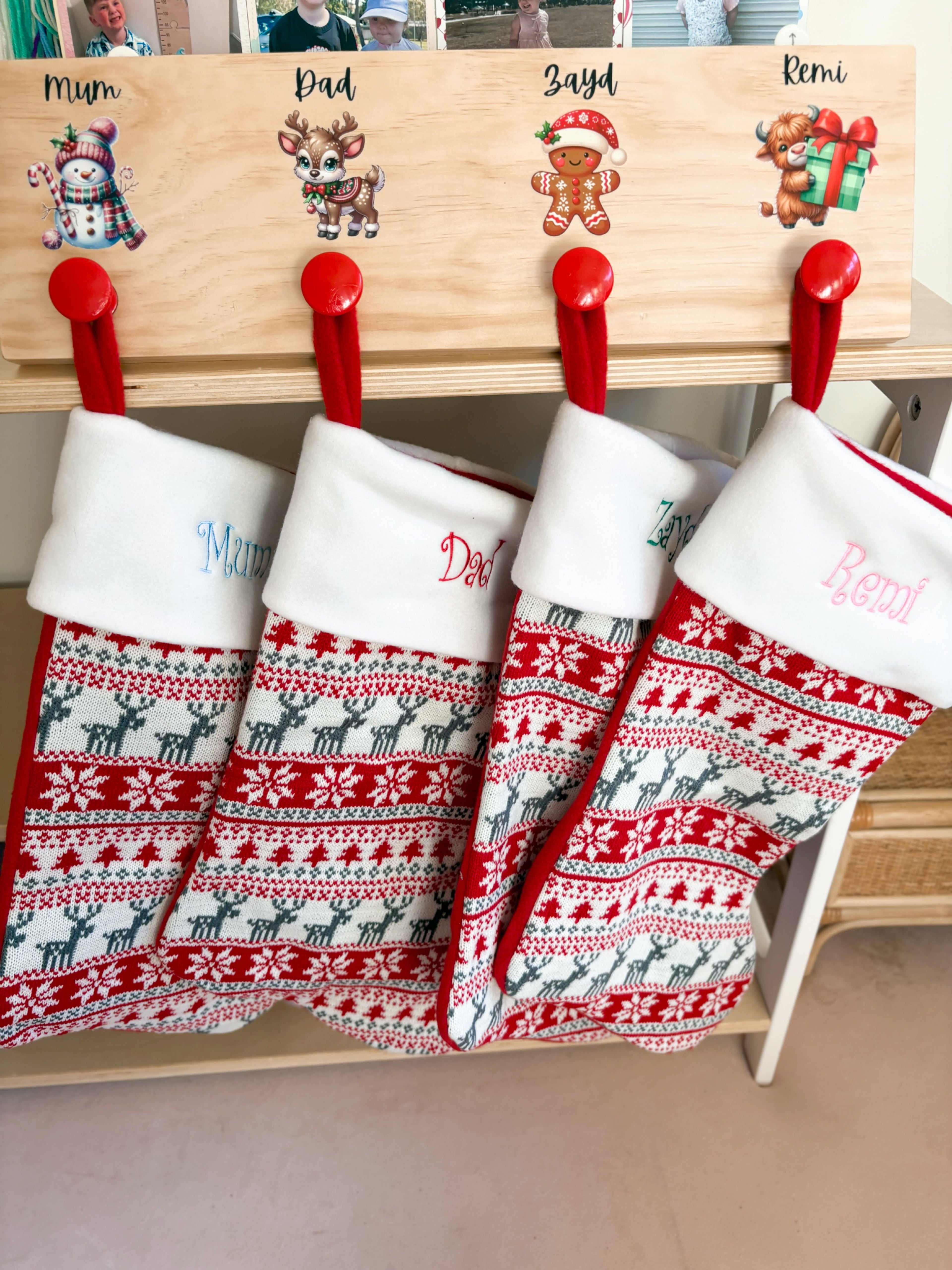 Personalised Christmas Stocking holder