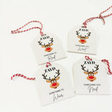 Set of 4 printed gift tags
