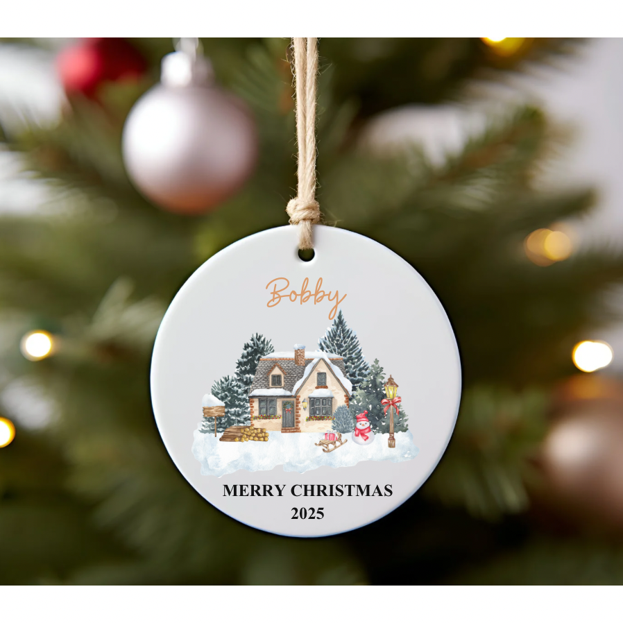 Personalised Christmas ceramic ornament - multiple designs