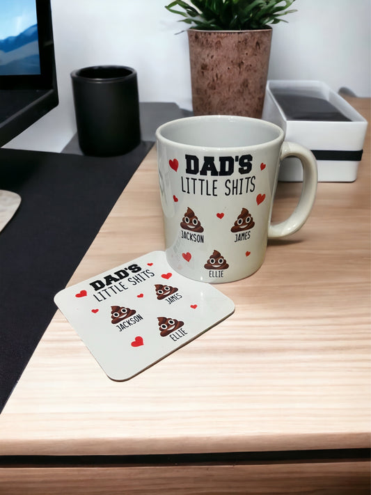 Little shits mug & coaster set