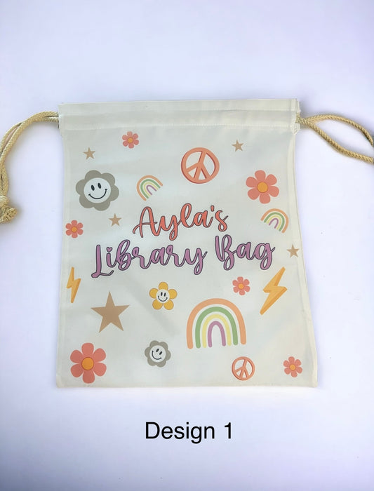 Personalised library bags