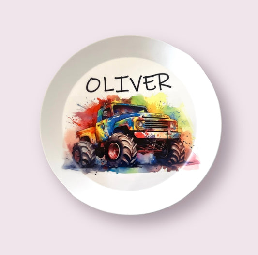 Kids personalised plate
