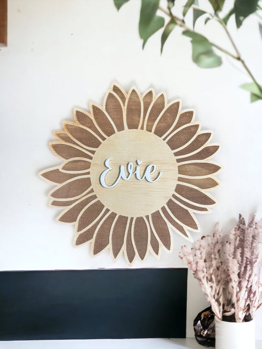 Flower name plaque - 4 Little Dreamers