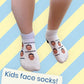 Kids face ankle socks