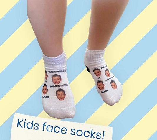 Kids face ankle socks