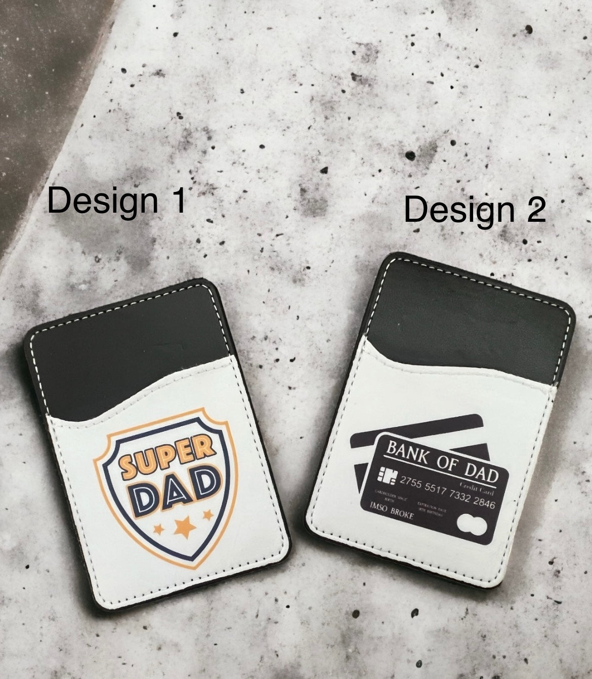 Personalised leather card holder - 4 Little Dreamers