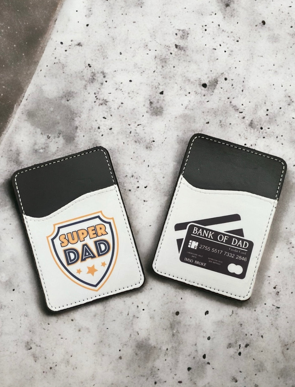 Personalised leather card holder - 4 Little Dreamers