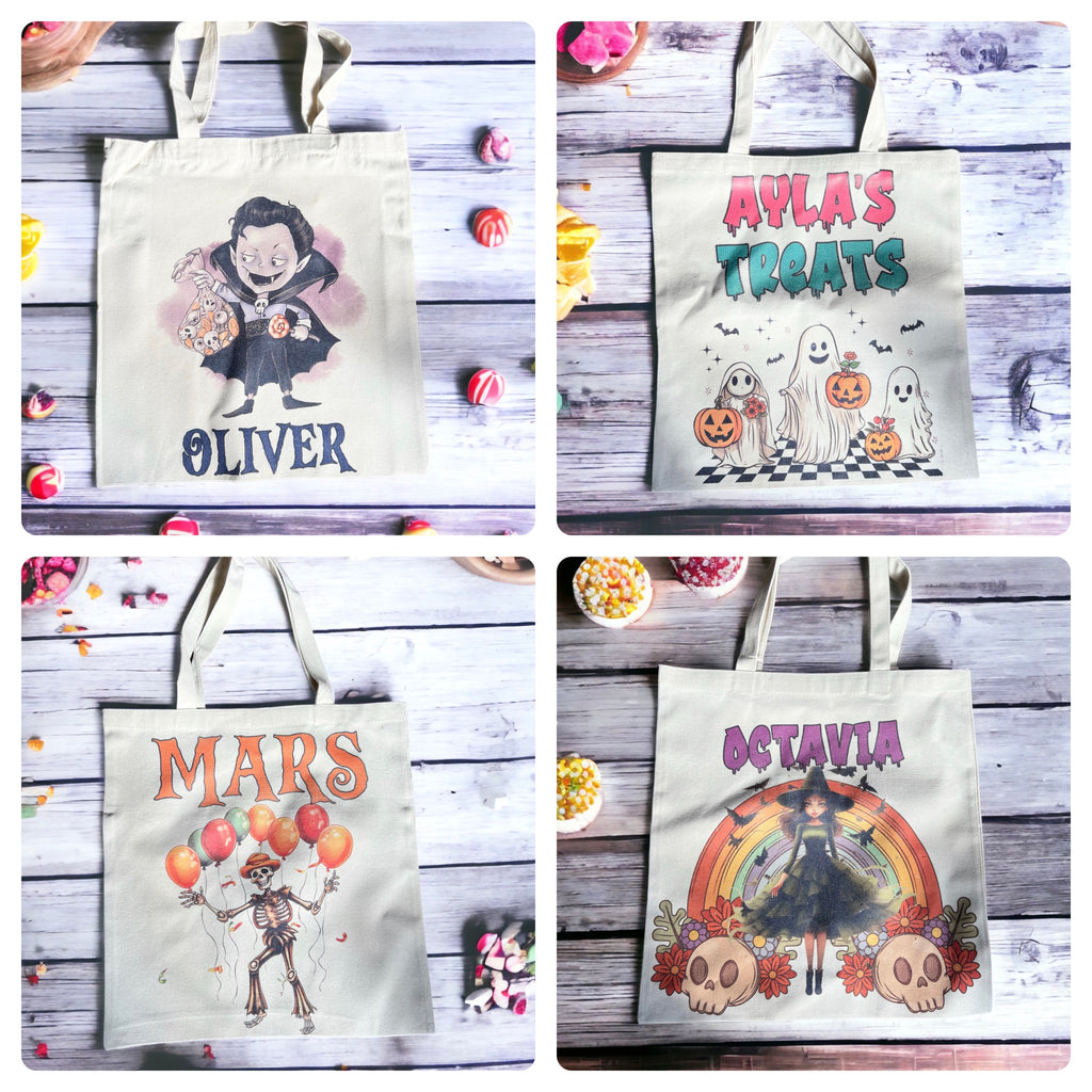 Personalised Halloween bags - 4 Little Dreamers