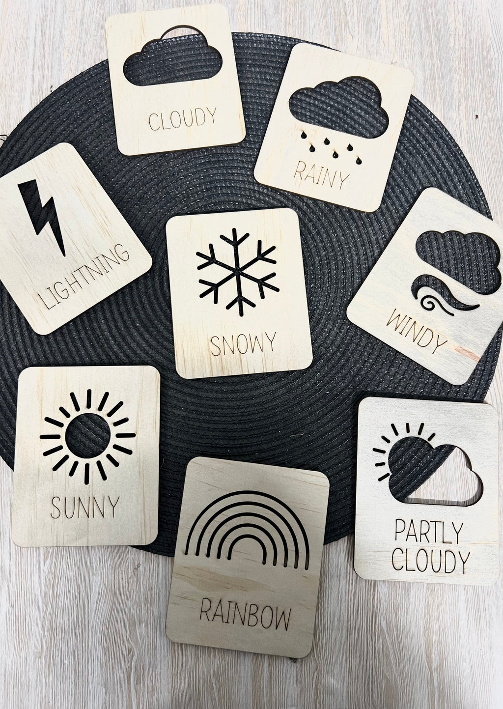 Weather stencils/flash cards - 4 Little Dreamers