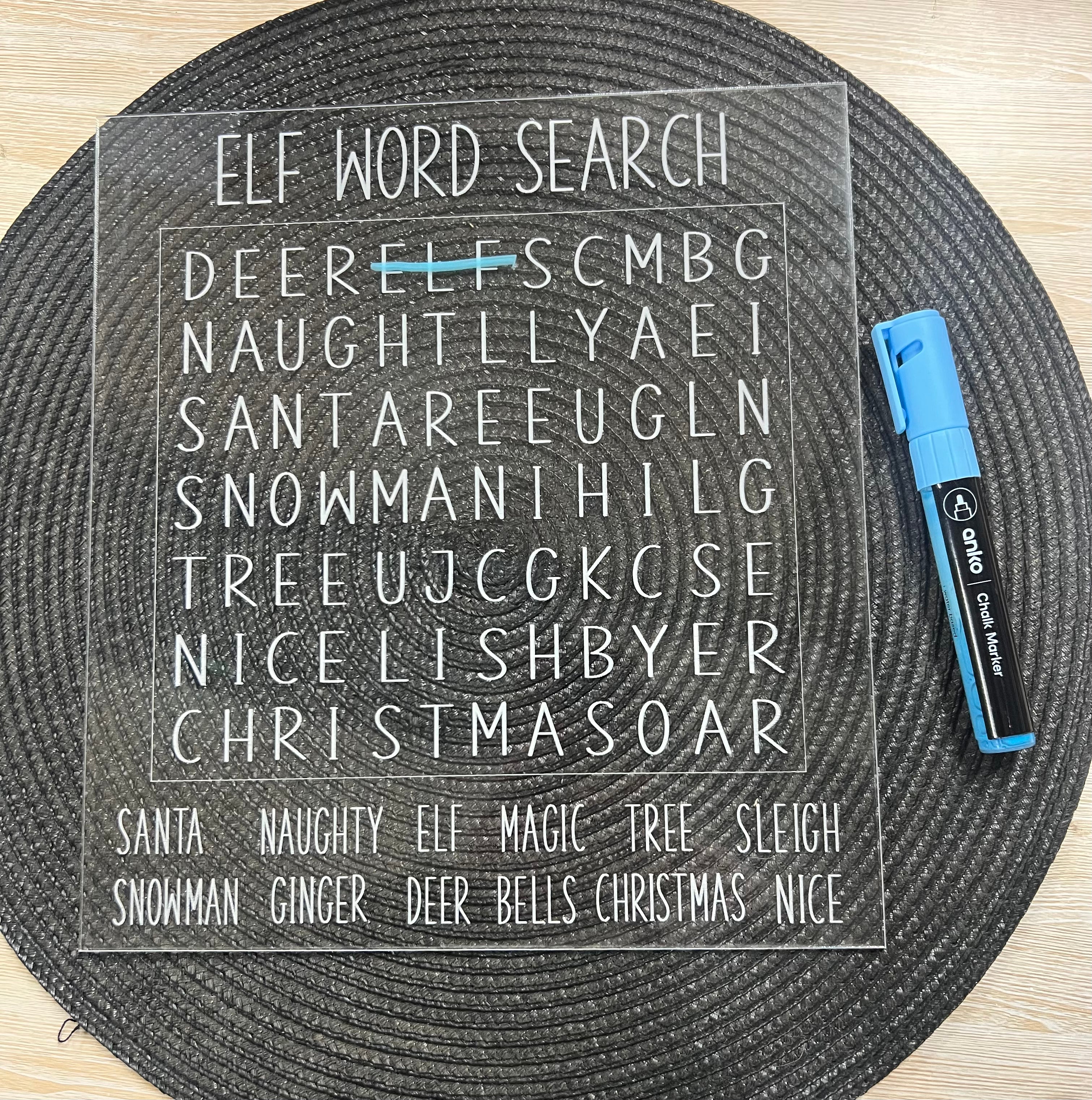 Elf prop - word search - 4 Little Dreamers