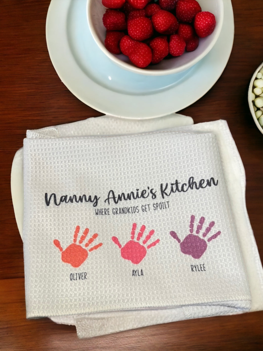Personalised hand tea towel - 4 Little Dreamers