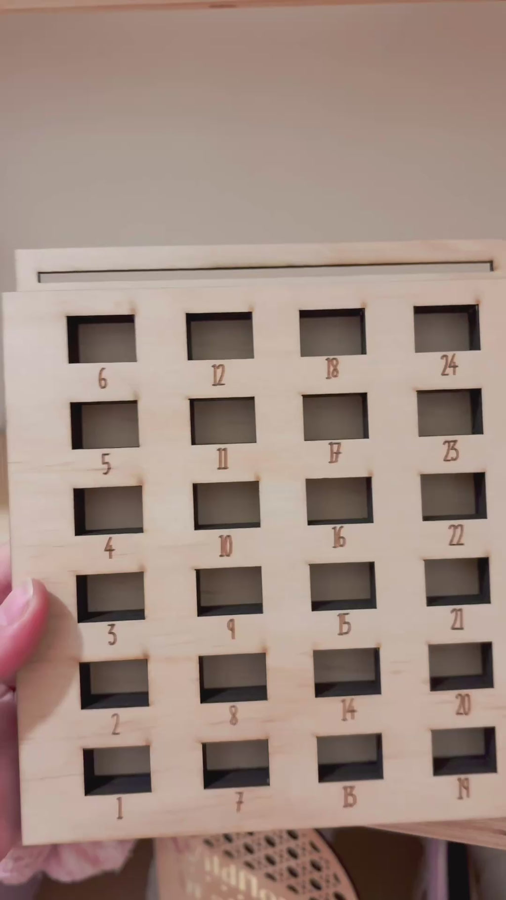 Kinder chocolate countdown board