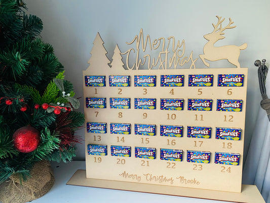 Christmas smarties countdown Christmas tree - 4 Little Dreamers
