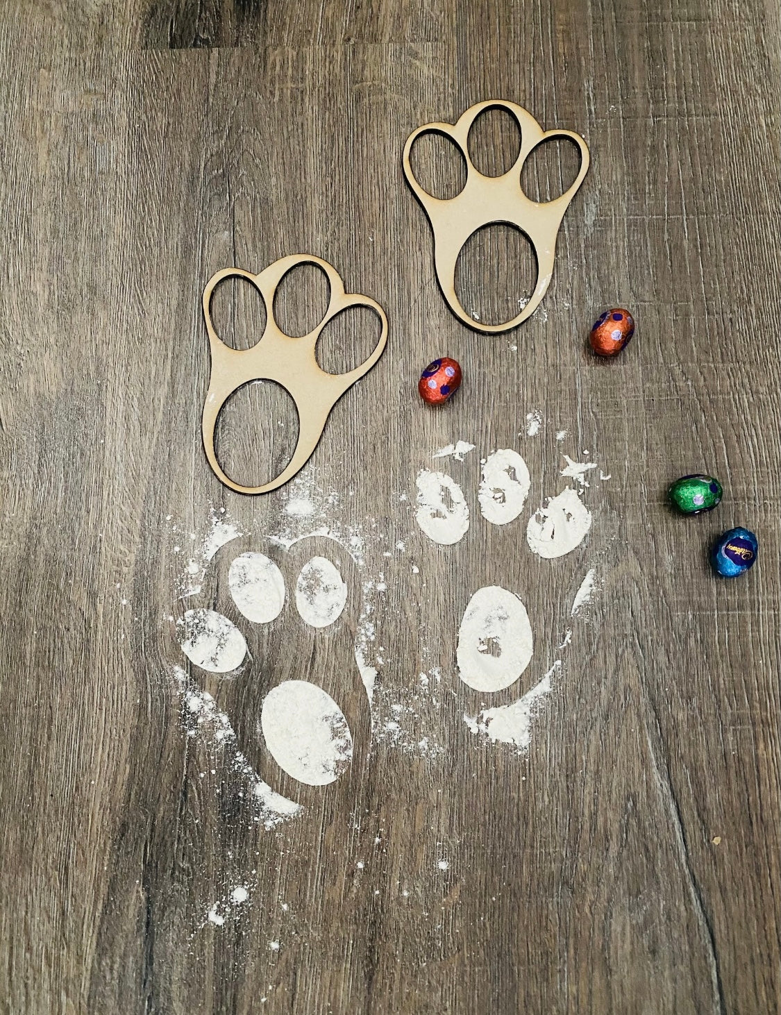 Foot print stencils - 4 Little Dreamers