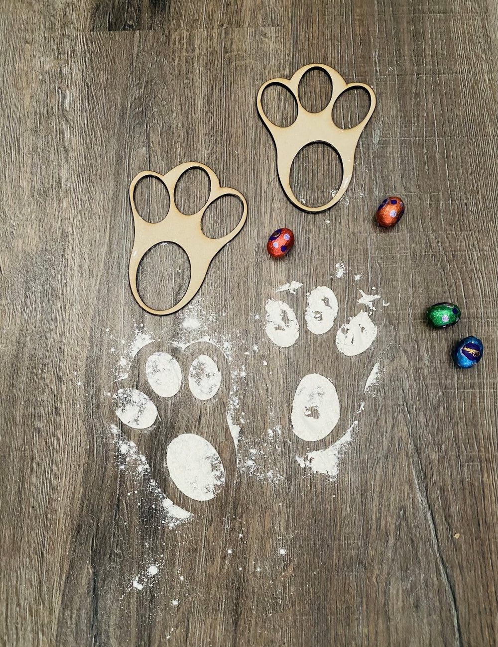 Foot print stencils - 4 Little Dreamers