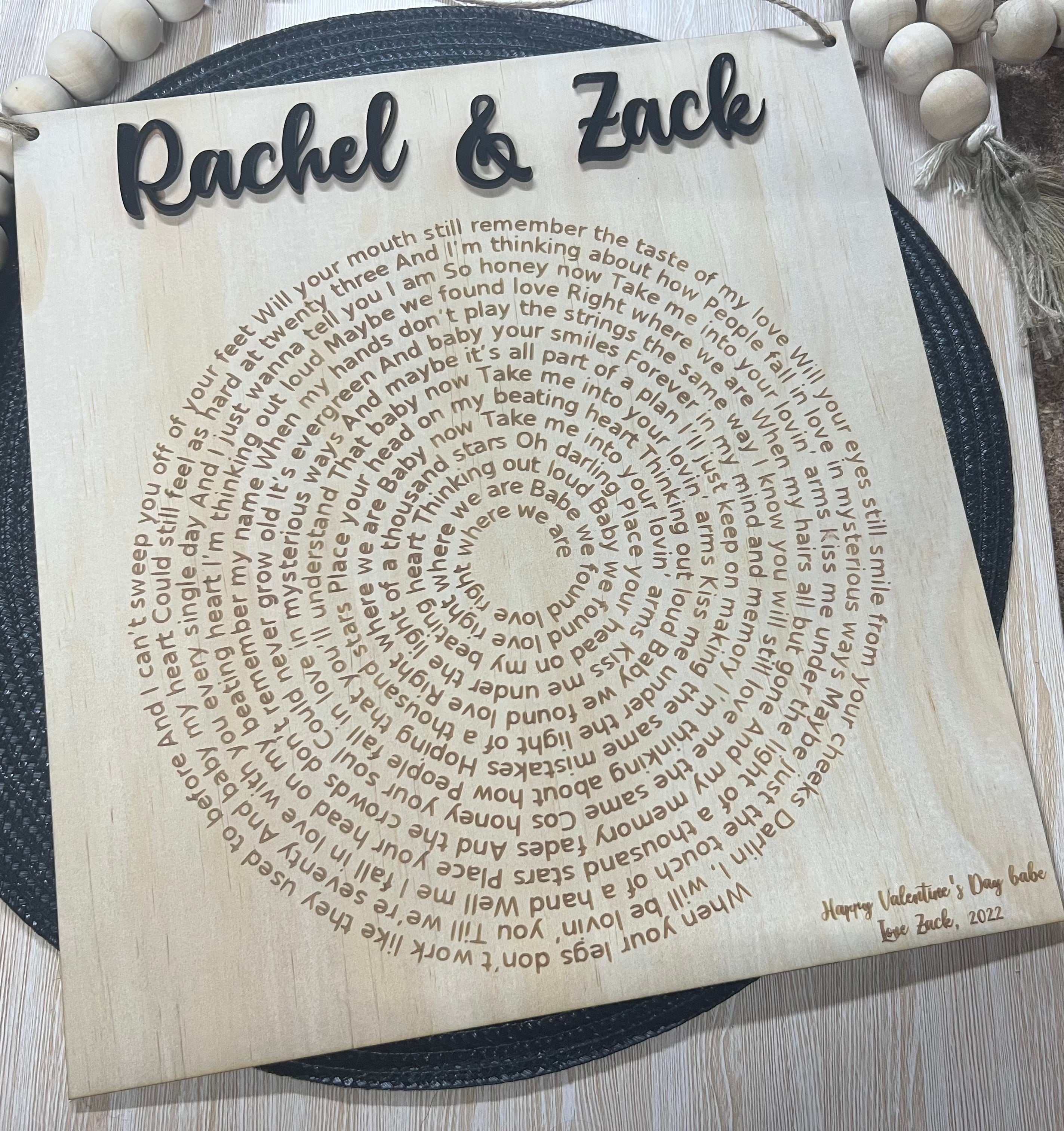 Lyrics plaque - 4 Little Dreamers