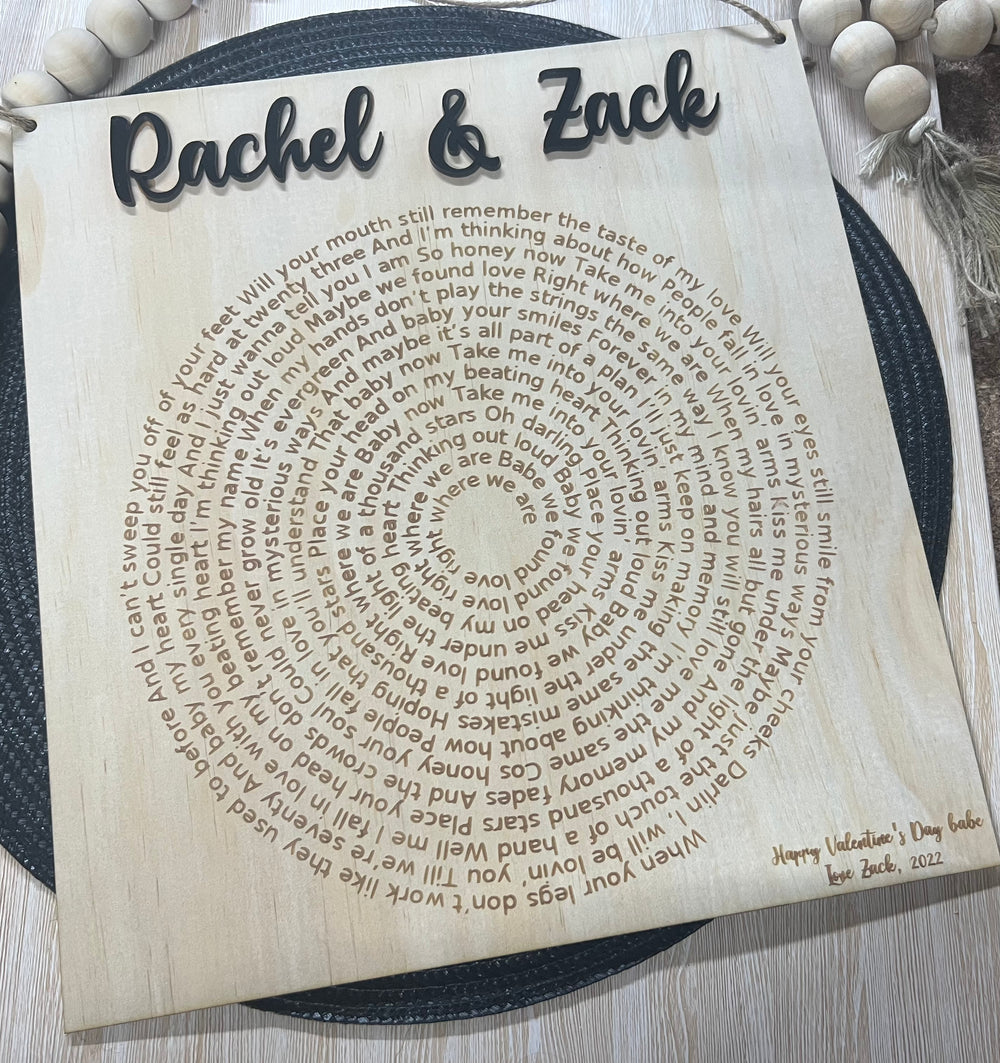 Lyrics plaque - 4 Little Dreamers