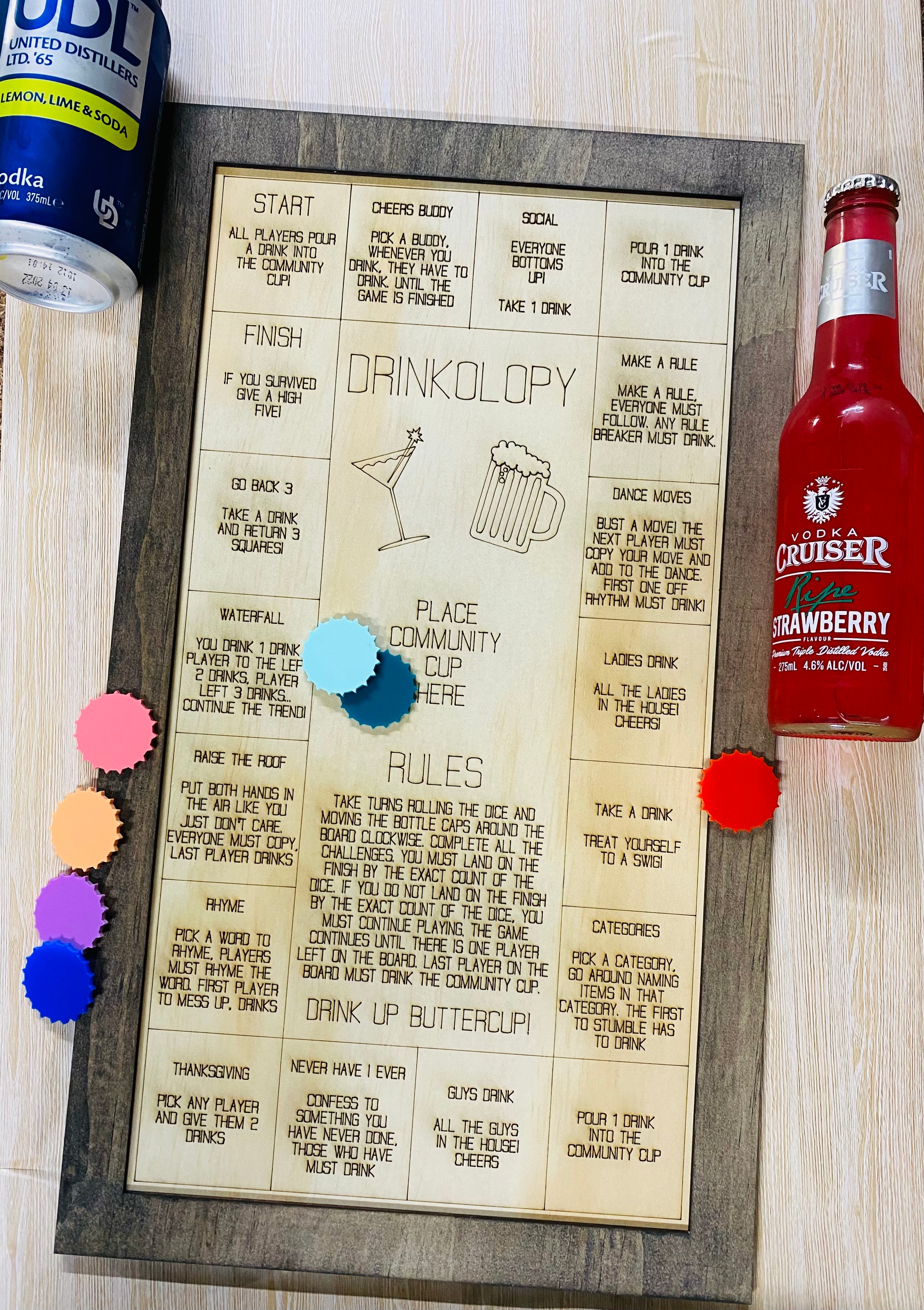 DRINKOLOPY drinking game - 4 Little Dreamers