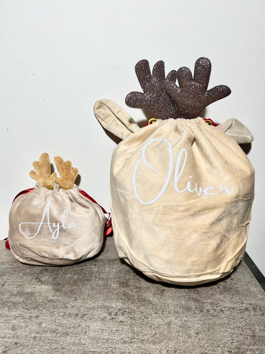 Velvet Reindeer gift bags