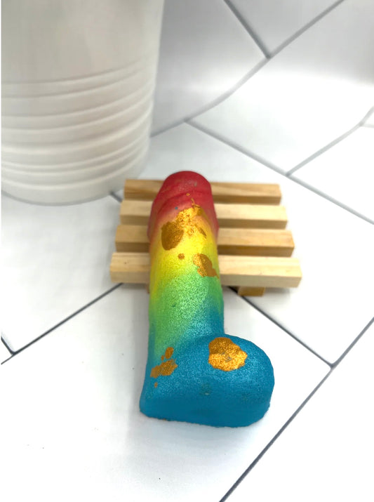 Rainbow Willy bath bomb