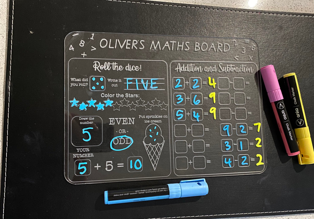 Educational maths wipe boards - 4 Little Dreamers