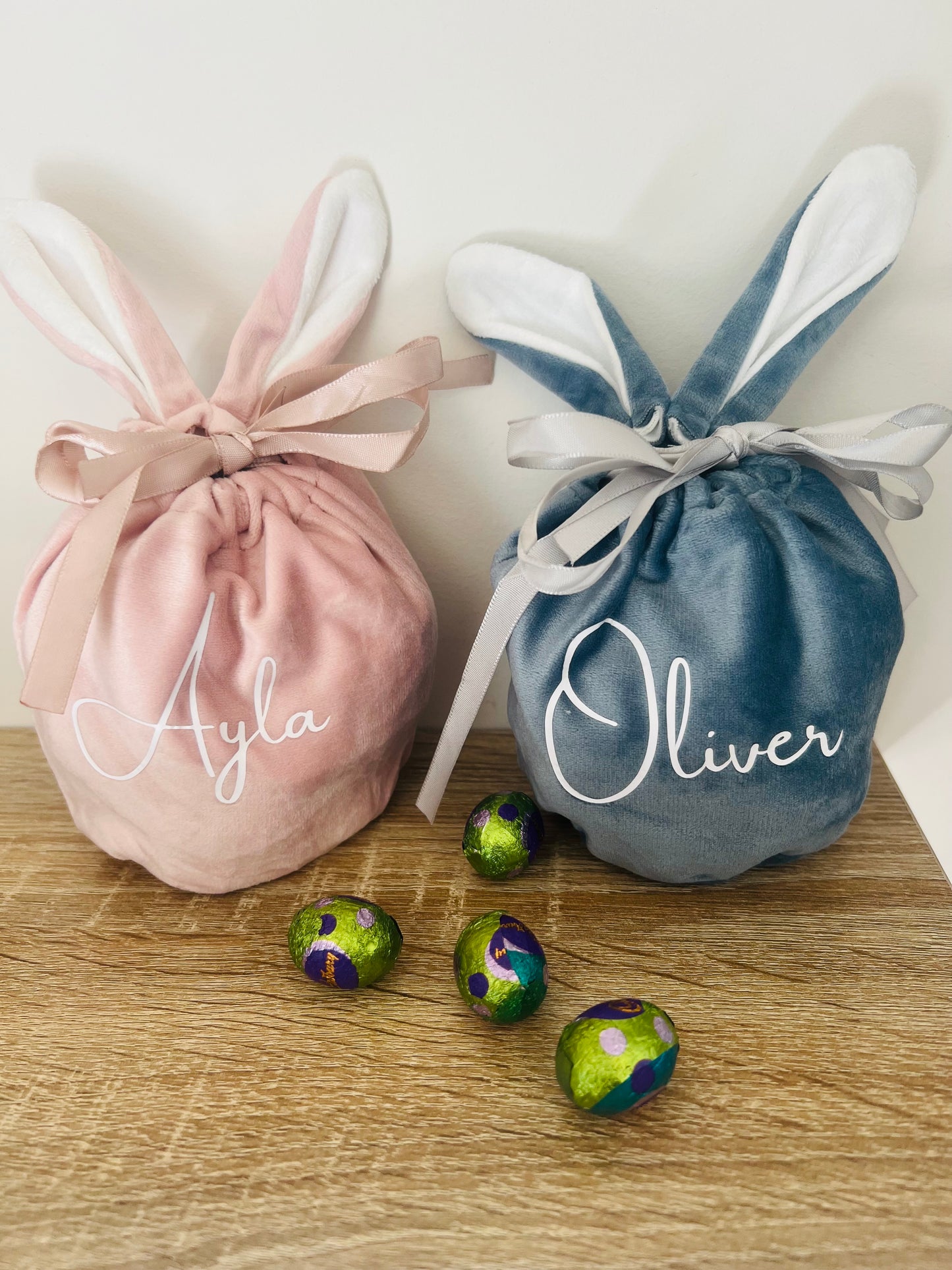 Velvet Easter gift bags