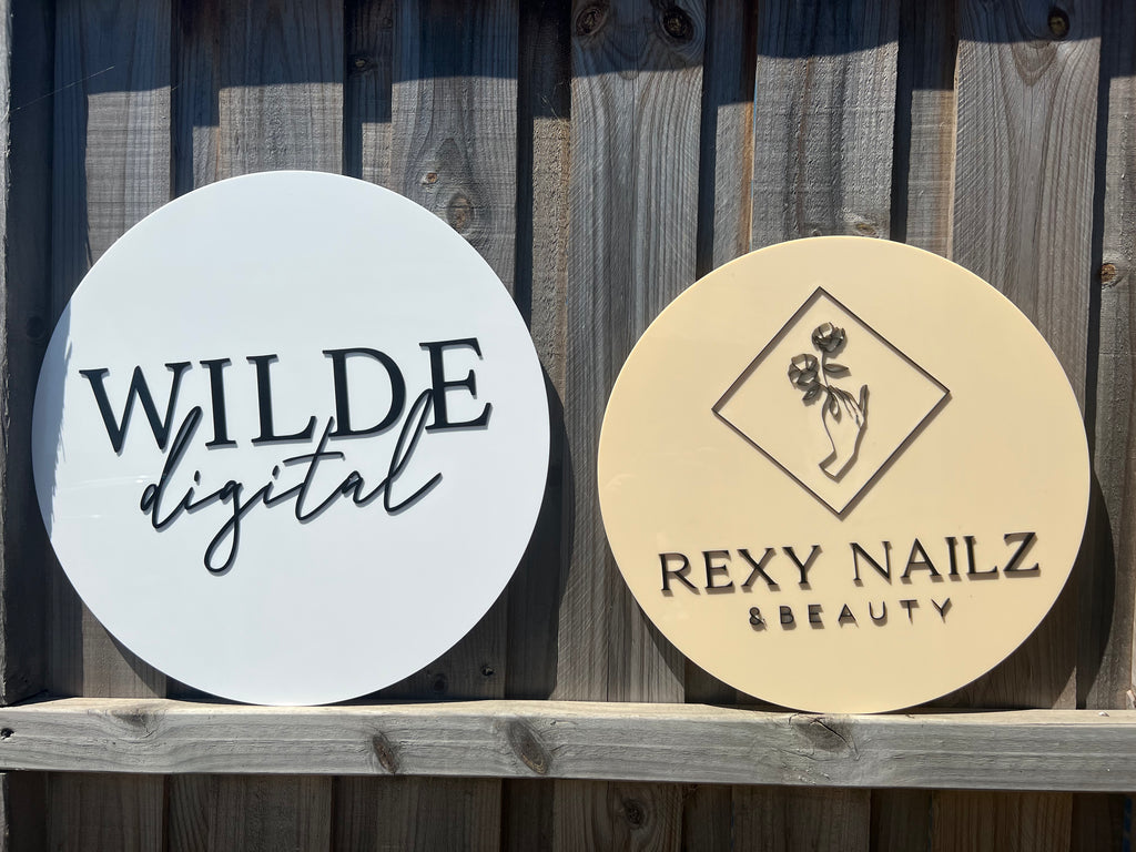 Acrylic business plaques - 4 Little Dreamers