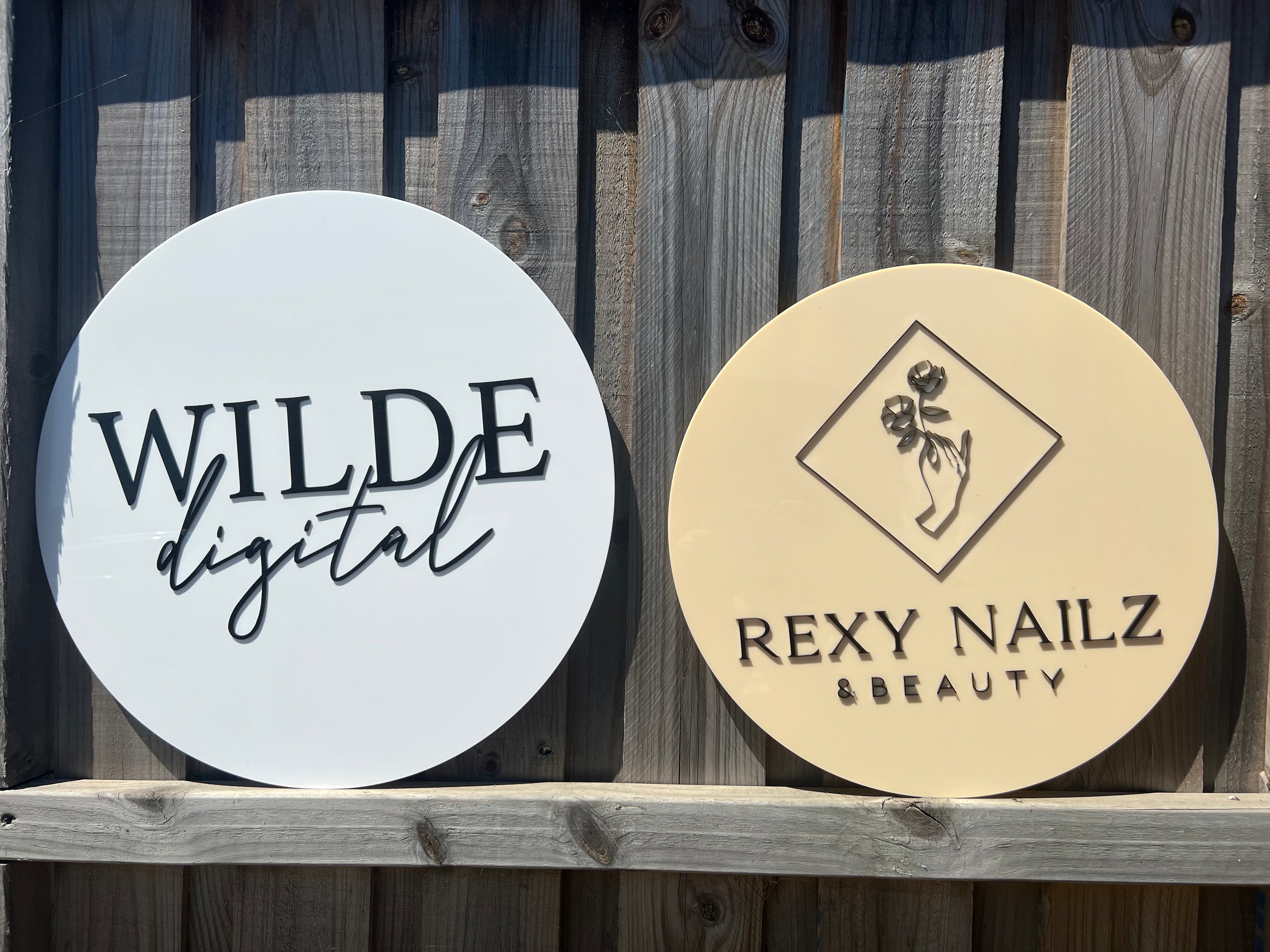 Acrylic business plaques - 4 Little Dreamers