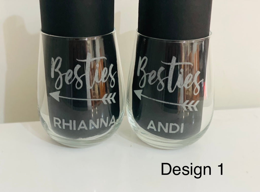 Engraved stemless glasses - 4 Little Dreamers