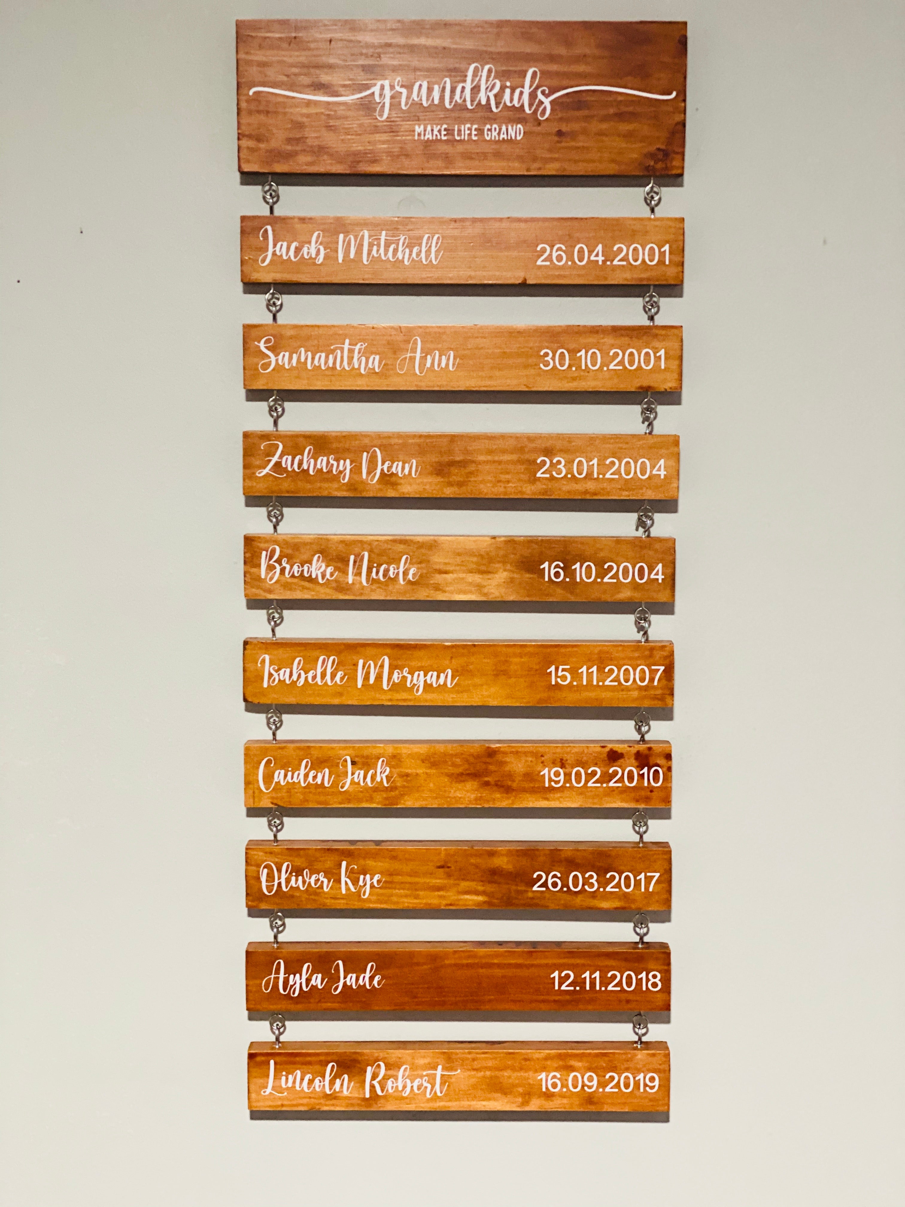 Family wall hanging piece - 4 Little Dreamers