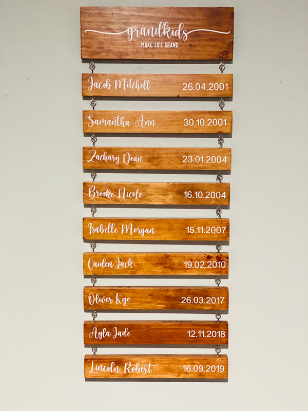 Family wall hanging piece - 4 Little Dreamers